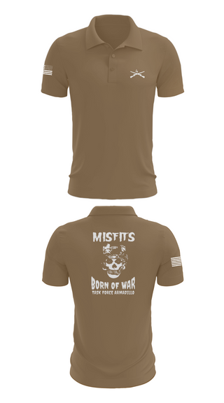 Short Sleeve Performance Polo, 4th platoon misfits, Army, Teamtime, Team time, sublimation, custom sports apparel, team uniforms, spirit wear, spiritwear, sports uniforms, custom shirts, team store, custom team store, fundraiser sports, apparel fundraiser