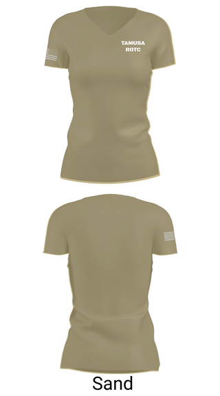 Womens Short Sleeve Vneck Shirt, TAMUSA ROTC, , Teamtime, Team time, sublimation, custom sports apparel, team uniforms, spirit wear, spiritwear, sports uniforms, custom shirts, team store, custom team store, fundraiser sports, apparel fundraiser