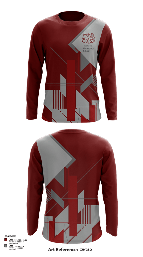 Long Sleeve Performance Shirt, Thomson Tigers Track and Field, Track & Field, Teamtime, Team time, sublimation, custom sports apparel, team uniforms, spirit wear, spiritwear, sports uniforms, custom shirts, team store, custom team store, fundraiser sports, apparel fundraiser