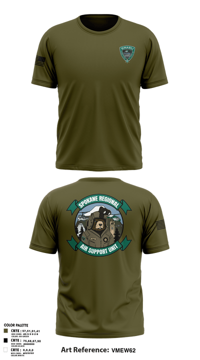 Spokane Regional Air Support Unit 73672430 Old School Cotton Feel Shirt - 101