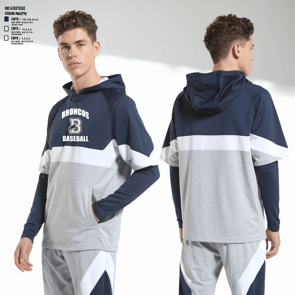 Hoodie, Burrillville High School Broncos Baseball, Baseball, Teamtime, Team time, sublimation, custom sports apparel, team uniforms, spirit wear, spiritwear, sports uniforms, custom shirts, team store, custom team store, fundraiser sports, apparel fundraiser