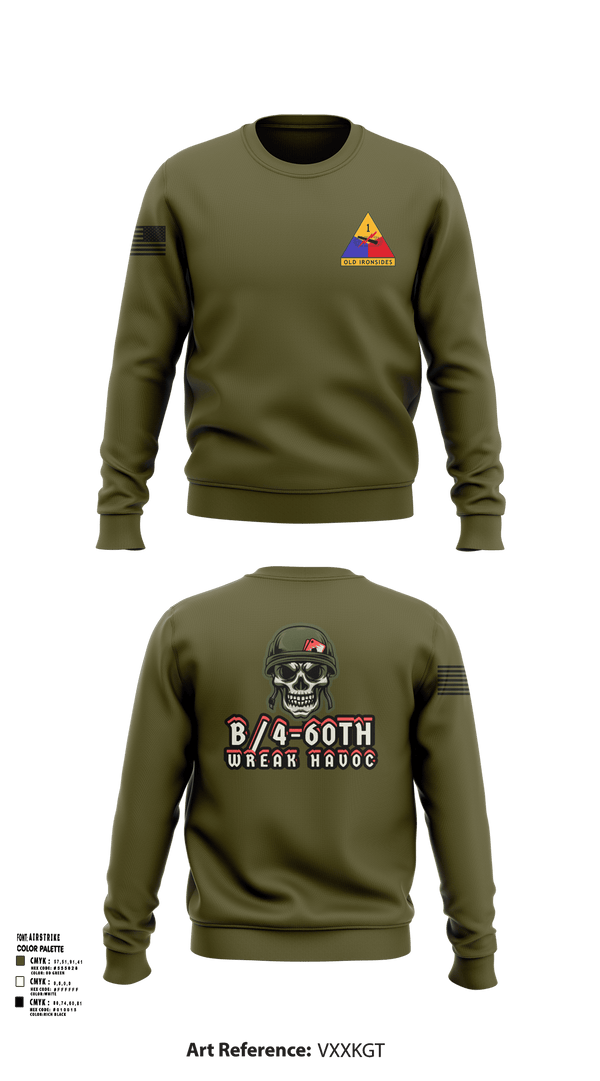 Crew Neck Sweatshirt, B/4-60TH ADAR, Army, Teamtime, Team time, sublimation, custom sports apparel, team uniforms, spirit wear, spiritwear, sports uniforms, custom shirts, team store, custom team store, fundraiser sports, apparel fundraiser