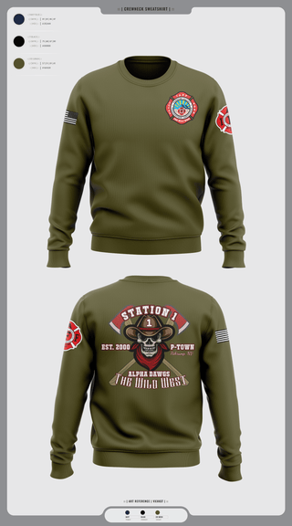 Crew Neck Sweatshirt, PVFR, Fire Department, Teamtime, Team time, sublimation, custom sports apparel, team uniforms, spirit wear, spiritwear, sports uniforms, custom shirts, team store, custom team store, fundraiser sports, apparel fundraiser