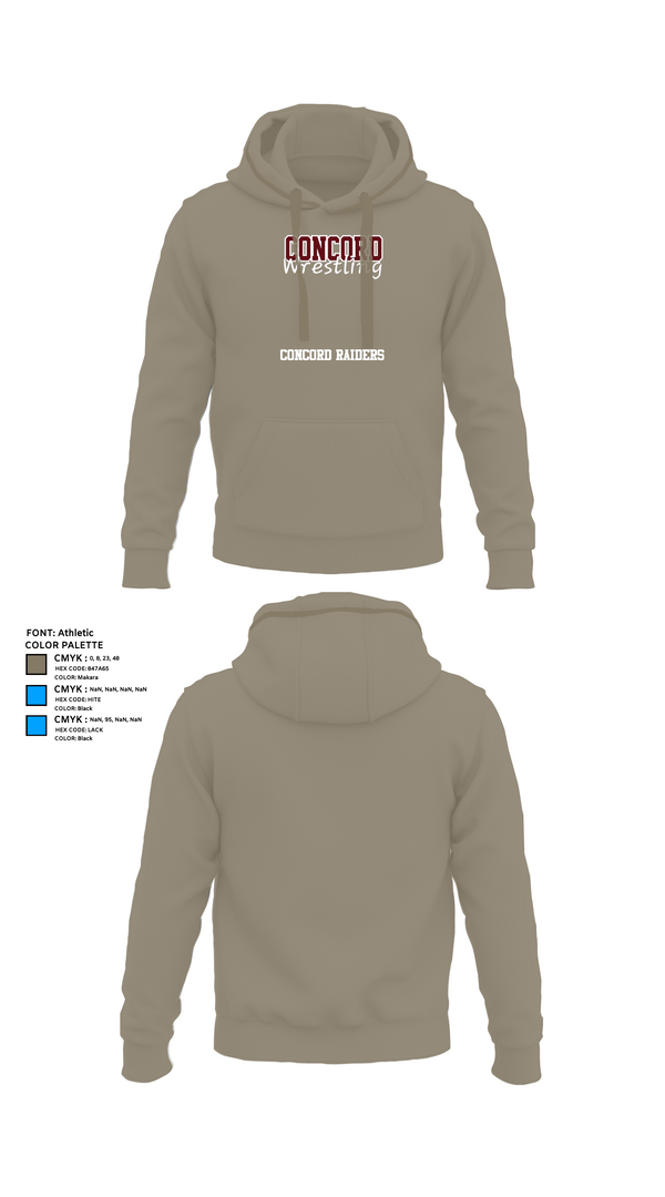 Hoodie, Concord Raiders, Wrestling, Teamtime, Team time, sublimation, custom sports apparel, team uniforms, spirit wear, spiritwear, sports uniforms, custom shirts, team store, custom team store, fundraiser sports, apparel fundraiser
