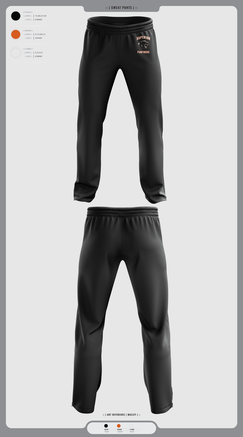 Sweatpants, Superior Panthers, Baseball, Teamtime, Team time, sublimation, custom sports apparel, team uniforms, spirit wear, spiritwear, sports uniforms, custom shirts, team store, custom team store, fundraiser sports, apparel fundraiser