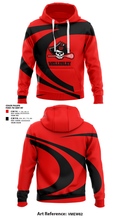 Wellesley High School Lacrosse 15192271 Hoodie - 1