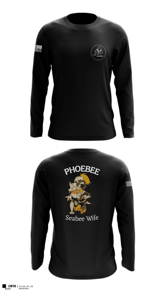 Long Sleeve Performance Shirt, Seabee Wifes, Navy, Teamtime, Team time, sublimation, custom sports apparel, team uniforms, spirit wear, spiritwear, sports uniforms, custom shirts, team store, custom team store, fundraiser sports, apparel fundraiser