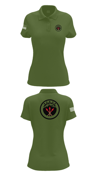 Womens Short Sleeve Performance Polo, 593rd esc, , Teamtime, Team time, sublimation, custom sports apparel, team uniforms, spirit wear, spiritwear, sports uniforms, custom shirts, team store, custom team store, fundraiser sports, apparel fundraiser