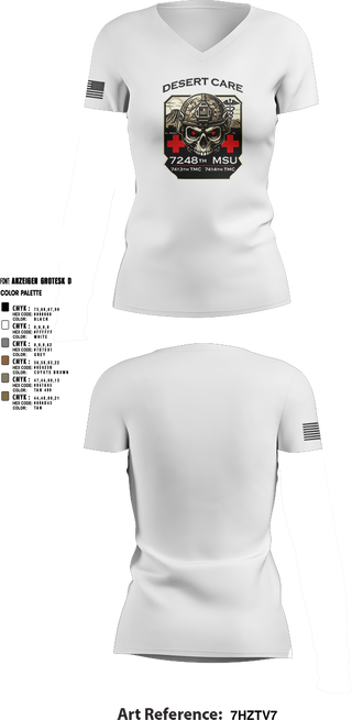 Womens Short Sleeve Vneck Shirt, 7248th MSU, , Teamtime, Team time, sublimation, custom sports apparel, team uniforms, spirit wear, spiritwear, sports uniforms, custom shirts, team store, custom team store, fundraiser sports, apparel fundraiser