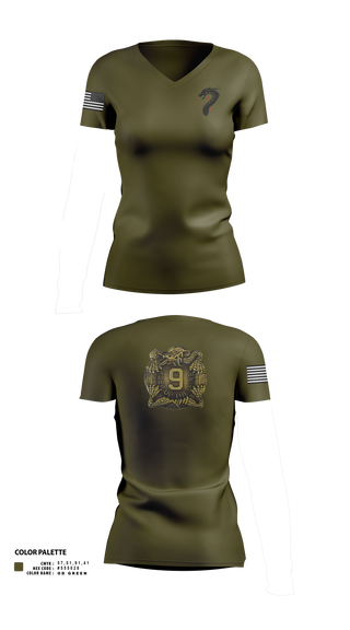 Womens Short Sleeve Vneck Shirt, 4-9 Infantry 4/2SBCT, , Teamtime, Team time, sublimation, custom sports apparel, team uniforms, spirit wear, spiritwear, sports uniforms, custom shirts, team store, custom team store, fundraiser sports, apparel fundraiser