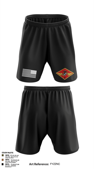 Athletic Shorts With Pockets, 2nd MAW, , Teamtime, Team time, sublimation, custom sports apparel, team uniforms, spirit wear, spiritwear, sports uniforms, custom shirts, team store, custom team store, fundraiser sports, apparel fundraiser