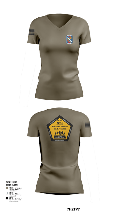 198th Infantry Training Brigade Women's Short Sleeve V-neck Shirt - 6 (1)
