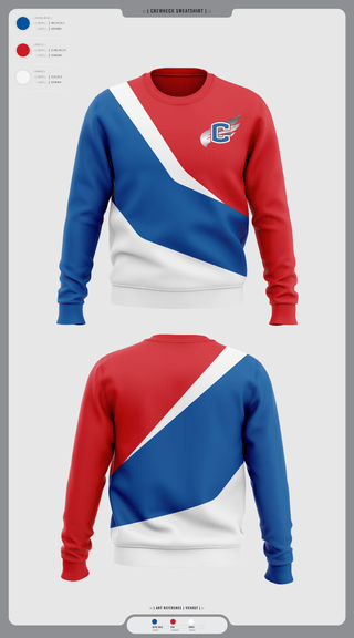 Crew Neck Sweatshirt, Cleveland Blue Raiders, Track & Field, Teamtime, Team time, sublimation, custom sports apparel, team uniforms, spirit wear, spiritwear, sports uniforms, custom shirts, team store, custom team store, fundraiser sports, apparel fundraiser