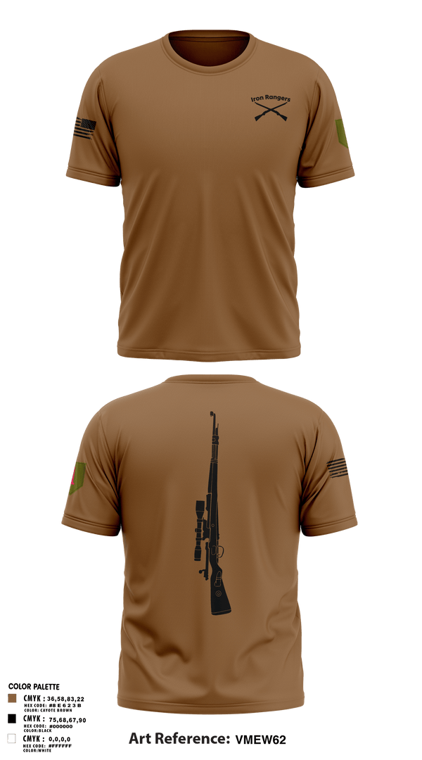 Old School Cotton Feel Shirt, Iron Rangers, Army, Teamtime, Team time, sublimation, custom sports apparel, team uniforms, spirit wear, spiritwear, sports uniforms, custom shirts, team store, custom team store, fundraiser sports, apparel fundraiser