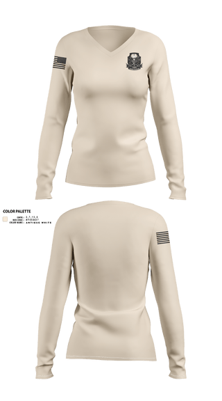 Womens Long Sleeve Vneck Shirt, 1-153 IN Scout Platoon, National Guard, Teamtime, Team time, sublimation, custom sports apparel, team uniforms, spirit wear, spiritwear, sports uniforms, custom shirts, team store, custom team store, fundraiser sports, apparel fundraiser