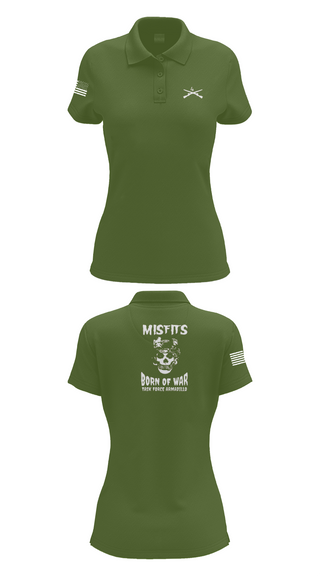 Womens Short Sleeve Performance Polo, 4th platoon misfits, Army, Teamtime, Team time, sublimation, custom sports apparel, team uniforms, spirit wear, spiritwear, sports uniforms, custom shirts, team store, custom team store, fundraiser sports, apparel fundraiser