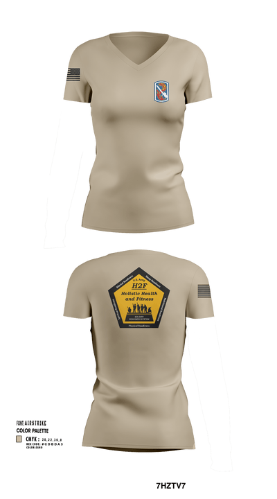 198th Infantry Training Brigade Women's Short Sleeve V-neck Shirt - 7 (1)