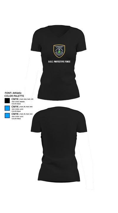 D.O.E. Protective Force 10017861 Women's Short Sleeve V-neck Shirt - 23