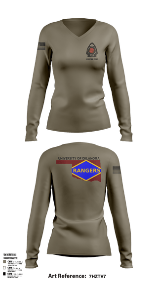Womens Long Sleeve Vneck Shirt, , Army, Teamtime, Team time, sublimation, custom sports apparel, team uniforms, spirit wear, spiritwear, sports uniforms, custom shirts, team store, custom team store, fundraiser sports, apparel fundraiser