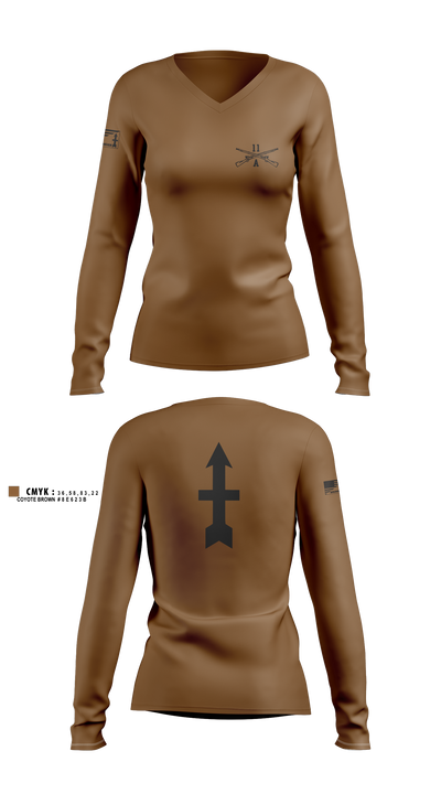 CO C 1-128 IN 51616298 Women's Long Sleeve V-neck Shirt - 1