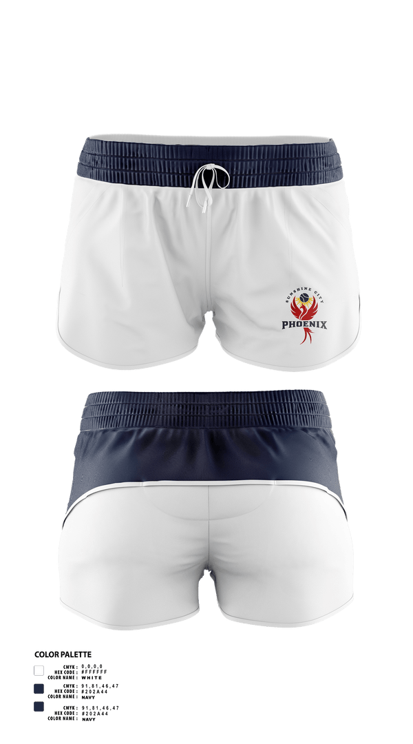 Womens Shorts, Sunshine City Phoenix, Tennis, Teamtime, Team time, sublimation, custom sports apparel, team uniforms, spirit wear, spiritwear, sports uniforms, custom shirts, team store, custom team store, fundraiser sports, apparel fundraiser
