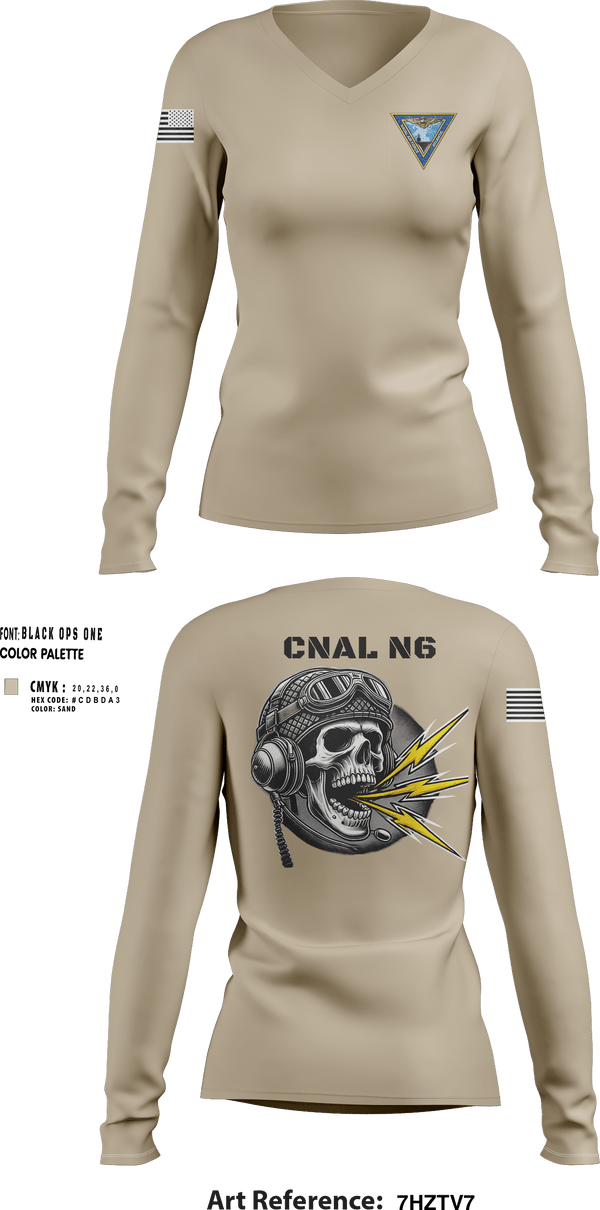 Womens Long Sleeve Vneck Shirt, COMNAVAIRLANT, , Teamtime, Team time, sublimation, custom sports apparel, team uniforms, spirit wear, spiritwear, sports uniforms, custom shirts, team store, custom team store, fundraiser sports, apparel fundraiser