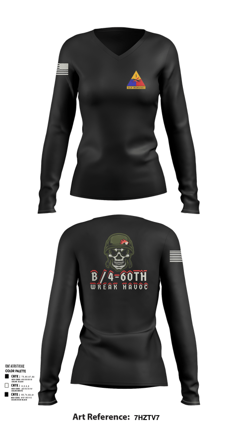 Womens Long Sleeve Vneck Shirt, B/4-60TH ADAR, Army, Teamtime, Team time, sublimation, custom sports apparel, team uniforms, spirit wear, spiritwear, sports uniforms, custom shirts, team store, custom team store, fundraiser sports, apparel fundraiser