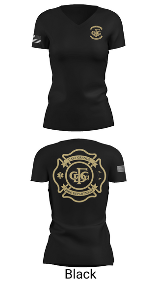 Womens Short Sleeve Vneck Shirt, Casa Grande Fire Department, , Teamtime, Team time, sublimation, custom sports apparel, team uniforms, spirit wear, spiritwear, sports uniforms, custom shirts, team store, custom team store, fundraiser sports, apparel fundraiser