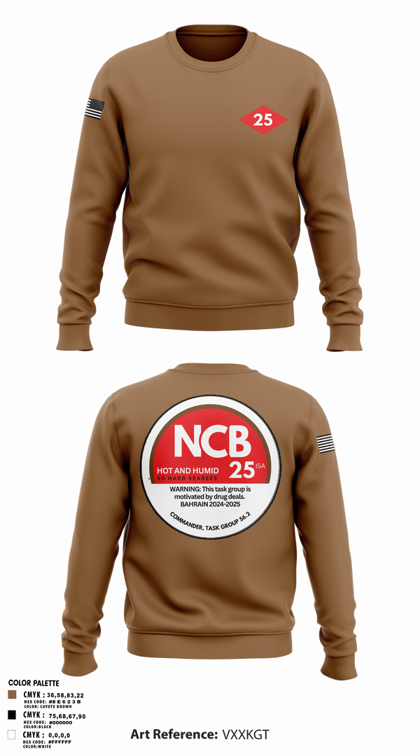 Crew Neck Sweatshirt, NMCB 25 CTG 56.2, Navy, Teamtime, Team time, sublimation, custom sports apparel, team uniforms, spirit wear, spiritwear, sports uniforms, custom shirts, team store, custom team store, fundraiser sports, apparel fundraiser