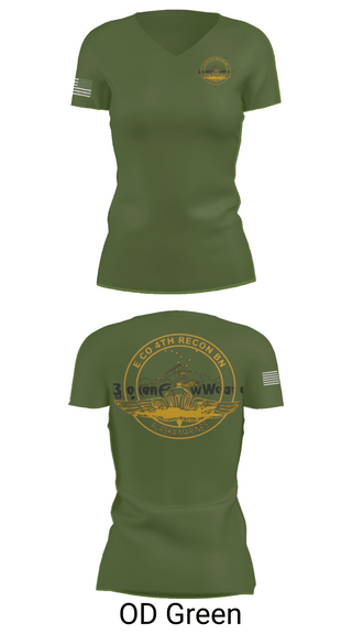 Womens Short Sleeve Vneck Shirt, E Co 4th Recon BN, , Teamtime, Team time, sublimation, custom sports apparel, team uniforms, spirit wear, spiritwear, sports uniforms, custom shirts, team store, custom team store, fundraiser sports, apparel fundraiser
