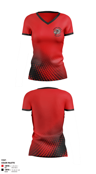 Womens Short Sleeve Vneck Shirt, Social Circle Middle School Softball, Softball, Teamtime, Team time, sublimation, custom sports apparel, team uniforms, spirit wear, spiritwear, sports uniforms, custom shirts, team store, custom team store, fundraiser sports, apparel fundraiser