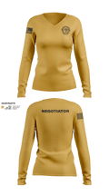 Montgomery County Police CNT 46228172 Women's Long Sleeve V-neck Shirt - 2 (1)