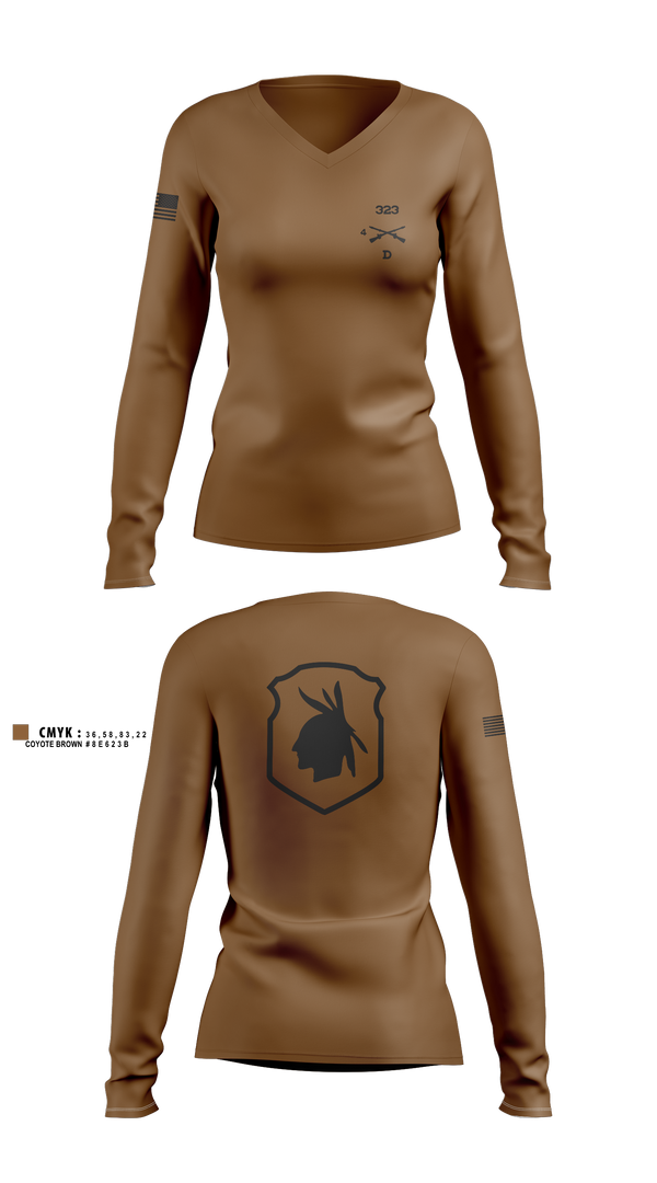 Womens Long Sleeve Vneck Shirt, D 4-323, , Teamtime, Team time, sublimation, custom sports apparel, team uniforms, spirit wear, spiritwear, sports uniforms, custom shirts, team store, custom team store, fundraiser sports, apparel fundraiser