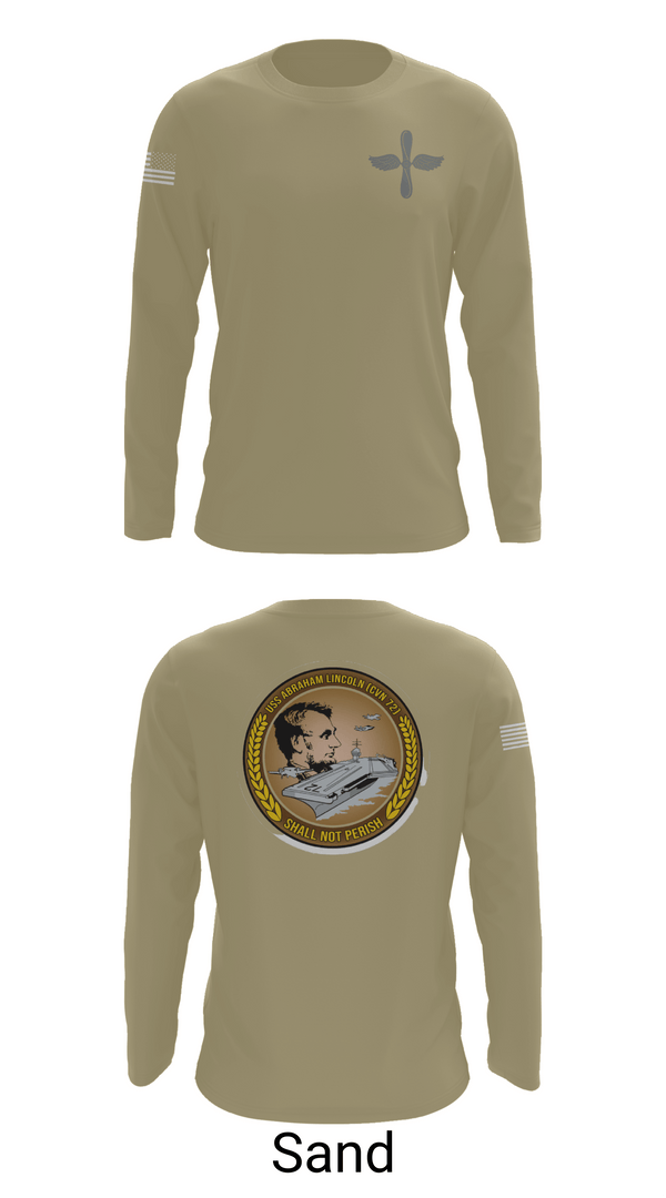 Long Sleeve Performance Shirt, CVN 72 Abraham Lincoln, , Teamtime, Team time, sublimation, custom sports apparel, team uniforms, spirit wear, spiritwear, sports uniforms, custom shirts, team store, custom team store, fundraiser sports, apparel fundraiser