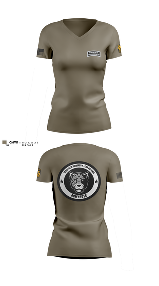 Womens Short Sleeve Vneck Shirt, TAMUSA ROTC, Army, Teamtime, Team time, sublimation, custom sports apparel, team uniforms, spirit wear, spiritwear, sports uniforms, custom shirts, team store, custom team store, fundraiser sports, apparel fundraiser