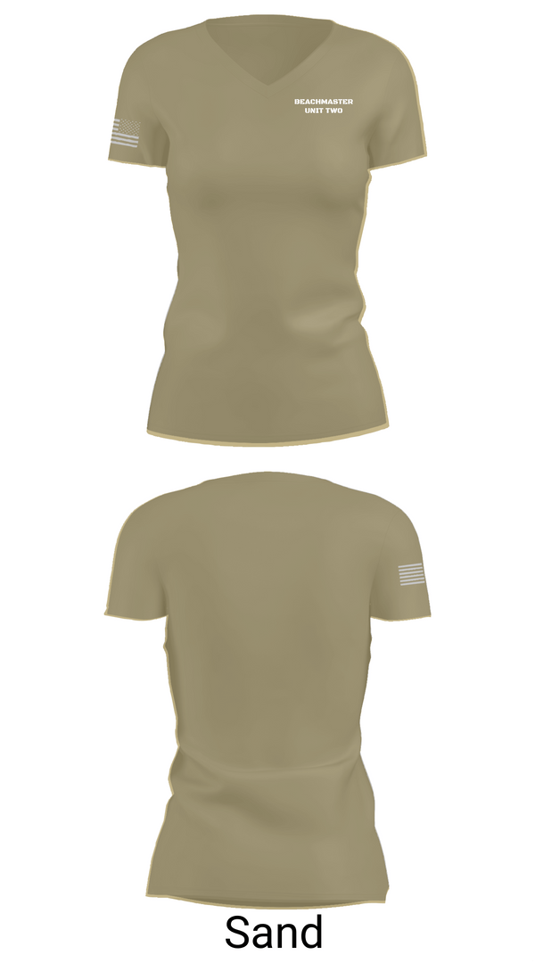 Womens Short Sleeve Vneck Shirt, BEACHMASTER UNIT TWO, , Teamtime, Team time, sublimation, custom sports apparel, team uniforms, spirit wear, spiritwear, sports uniforms, custom shirts, team store, custom team store, fundraiser sports, apparel fundraiser