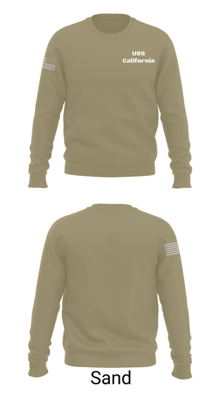 Crew Neck Sweatshirt, USS California, , Teamtime, Team time, sublimation, custom sports apparel, team uniforms, spirit wear, spiritwear, sports uniforms, custom shirts, team store, custom team store, fundraiser sports, apparel fundraiser