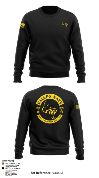 Crew Neck Sweatshirt, Falcon Navy, , Teamtime, Team time, sublimation, custom sports apparel, team uniforms, spirit wear, spiritwear, sports uniforms, custom shirts, team store, custom team store, fundraiser sports, apparel fundraiser