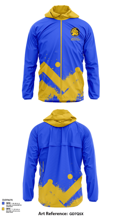 Wausau West Warriors Tennis 24400380 Windbreaker - 54