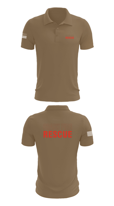 ISA Air base Fire Dept. 19172110 Short Sleeve Performance Polo - 7