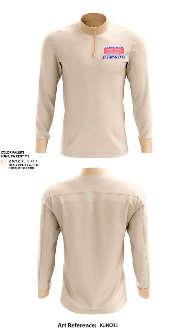 Quarter Zip Jacket, Josh Custom Painting, , Teamtime, Team time, sublimation, custom sports apparel, team uniforms, spirit wear, spiritwear, sports uniforms, custom shirts, team store, custom team store, fundraiser sports, apparel fundraiser