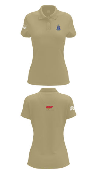 Womens Short Sleeve Performance Polo, Pershing Rifles Troop L-1, , Teamtime, Team time, sublimation, custom sports apparel, team uniforms, spirit wear, spiritwear, sports uniforms, custom shirts, team store, custom team store, fundraiser sports, apparel fundraiser
