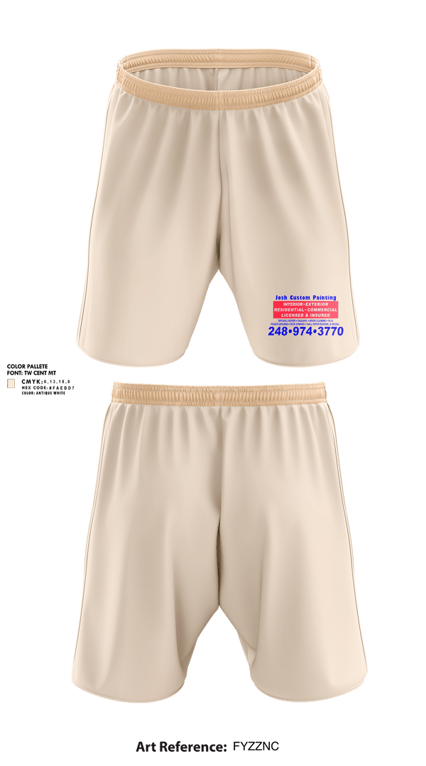 Athletic Shorts With Pockets, Josh Custom Painting, , Teamtime, Team time, sublimation, custom sports apparel, team uniforms, spirit wear, spiritwear, sports uniforms, custom shirts, team store, custom team store, fundraiser sports, apparel fundraiser