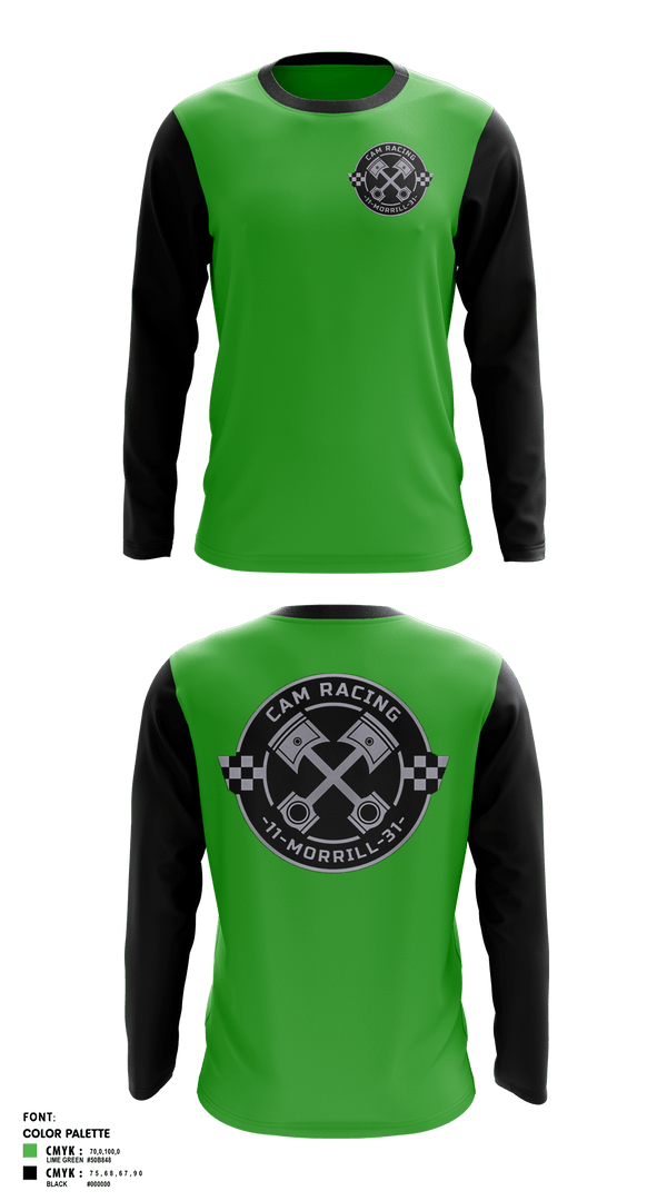 Long Sleeve Performance Shirt, Cam racing, , Teamtime, Team time, sublimation, custom sports apparel, team uniforms, spirit wear, spiritwear, sports uniforms, custom shirts, team store, custom team store, fundraiser sports, apparel fundraiser