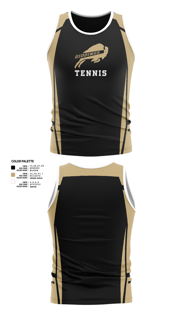 Tank Top, Giddings Tennis, Tennis, Teamtime, Team time, sublimation, custom sports apparel, team uniforms, spirit wear, spiritwear, sports uniforms, custom shirts, team store, custom team store, fundraiser sports, apparel fundraiser