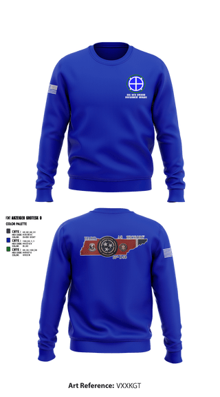 Crew Neck Sweatshirt, HHC 35th Division Sustainment Brigade, National Guard, Teamtime, Team time, sublimation, custom sports apparel, team uniforms, spirit wear, spiritwear, sports uniforms, custom shirts, team store, custom team store, fundraiser sports, apparel fundraiser
