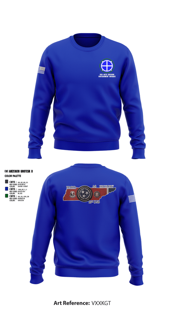 Crew Neck Sweatshirt, HHC 35th Division Sustainment Brigade, National Guard, Teamtime, Team time, sublimation, custom sports apparel, team uniforms, spirit wear, spiritwear, sports uniforms, custom shirts, team store, custom team store, fundraiser sports, apparel fundraiser