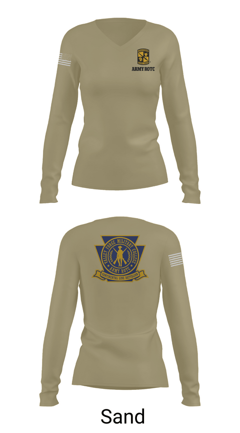 Womens Long Sleeve Vneck Shirt, VFMC, Army, Teamtime, Team time, sublimation, custom sports apparel, team uniforms, spirit wear, spiritwear, sports uniforms, custom shirts, team store, custom team store, fundraiser sports, apparel fundraiser