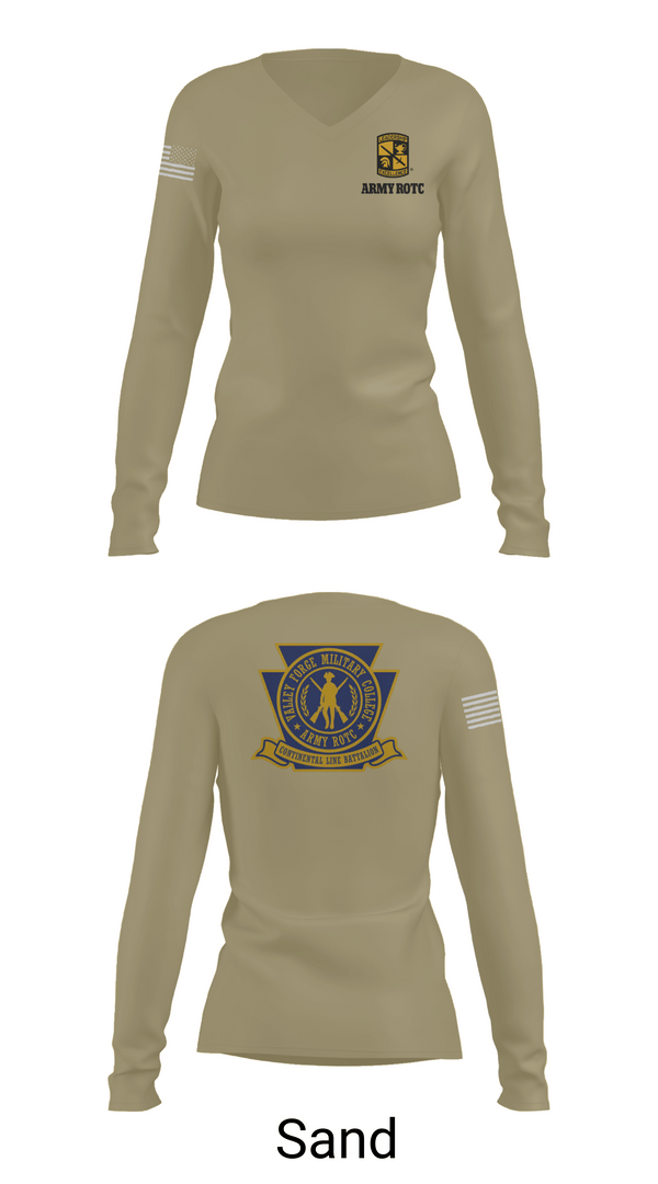 Womens Long Sleeve Vneck Shirt, VFMC, Army, Teamtime, Team time, sublimation, custom sports apparel, team uniforms, spirit wear, spiritwear, sports uniforms, custom shirts, team store, custom team store, fundraiser sports, apparel fundraiser