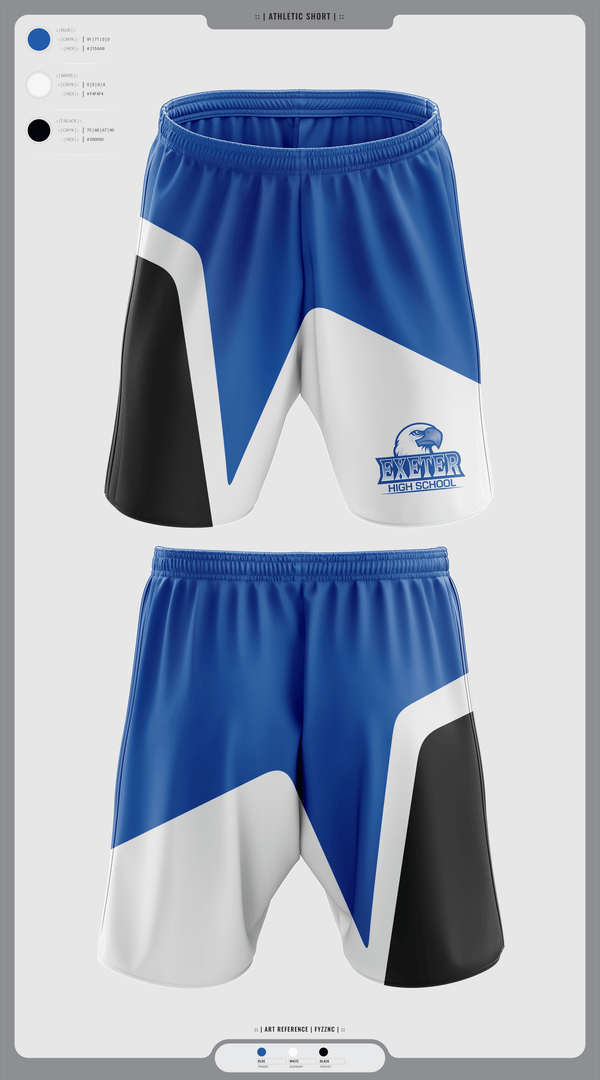 Athletic Shorts With Pockets, Exeter Township Senior High School Field Hockey, Field Hockey, Teamtime, Team time, sublimation, custom sports apparel, team uniforms, spirit wear, spiritwear, sports uniforms, custom shirts, team store, custom team store, fundraiser sports, apparel fundraiser